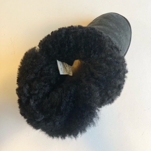 Unbranded Black Suede 100% Shearling Wool Lining Rubber Outsole Boots size 7 - Picture 13 of 14